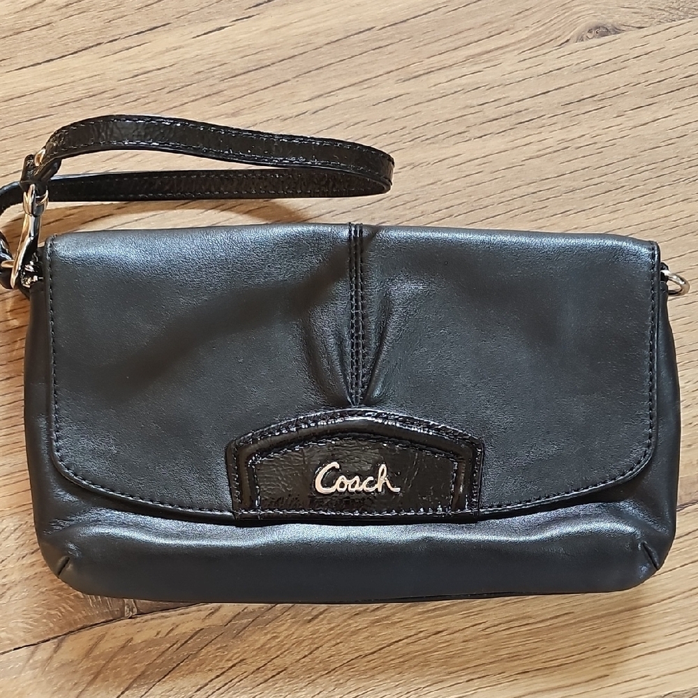 Coach Black Wristlet Bag